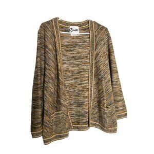 Vintage sz 16 Sebastian 100% Wool Cardigan Sweater Made In Hong Kong